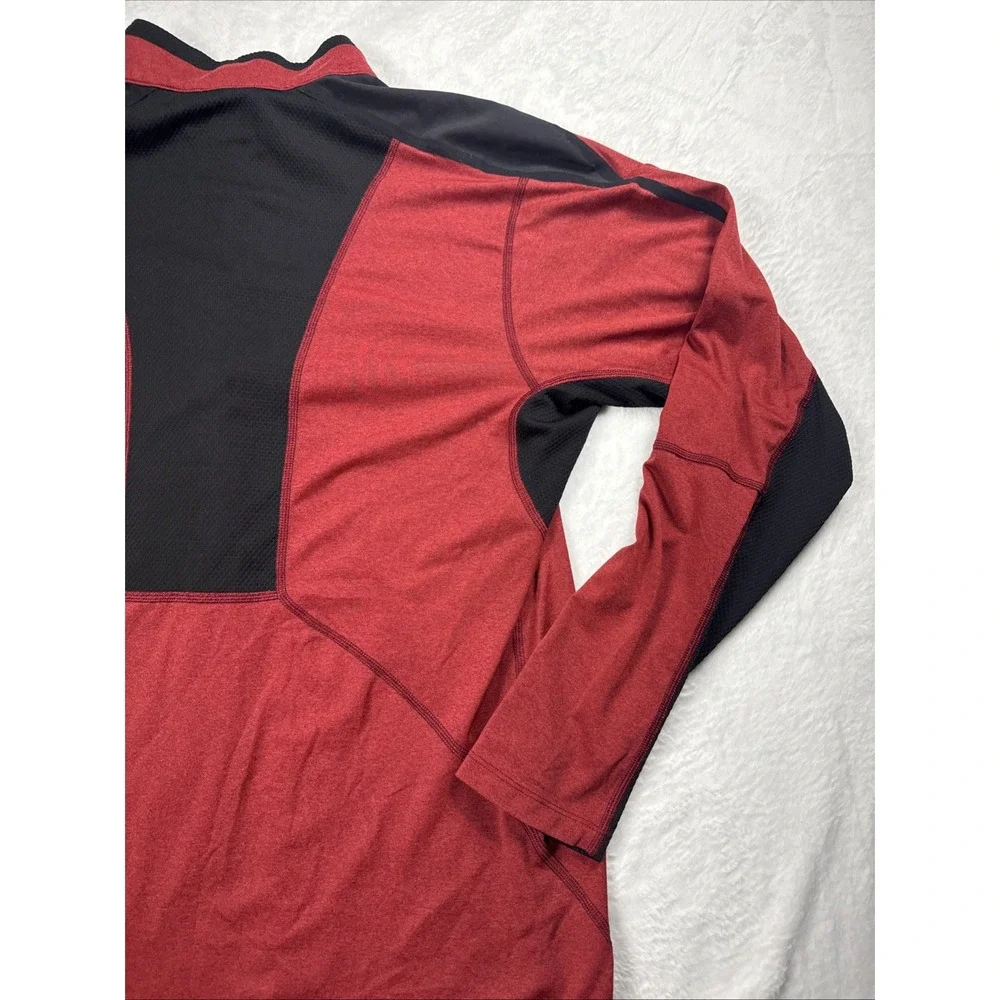 The North Face FlashDry-XD 1/4 Zip Pullover Active Shirt Men Large Red Black